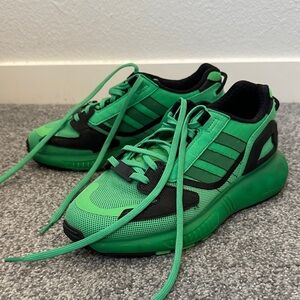 Adidas Vibrant Green and Black Sneakers